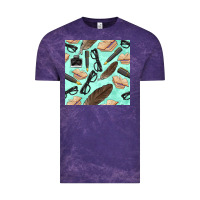 Cloud Purple literature seamless pattern Vintage Tee - BundleAndBundleShop
