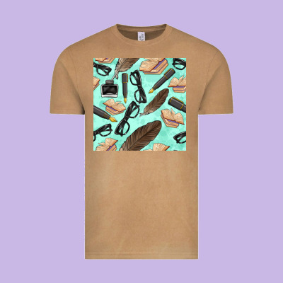 Literature Seamless Pattern Vintage Tee Designed By Bundleandbundleshop