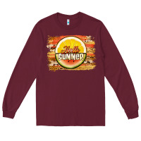 Burgundy hello summer watermelon lemon Long Sleeve Tee - Jasminsmagicworld