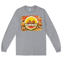 Heather Grey hello summer watermelon lemon Long Sleeve Tee - Jasminsmagicworld