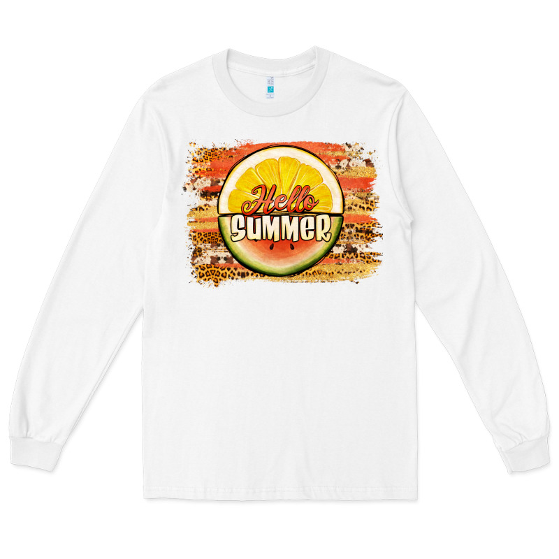 Hello Summer Watermelon Lemon Long Sleeve Tee by Jasminsmagicworld | Teevron