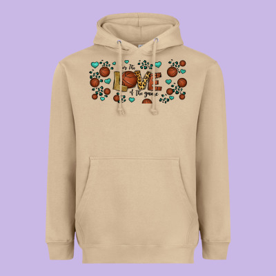 For The Love Of The Game Basketball Heavyweight Hoodie Designed By Jasminsmagicworld