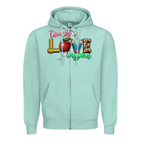Seafoam teach love inspire Zipper Hoodie - NancyCooperArtShop