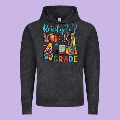 Ready To Rock 4th Grade Vintage Hoodie Designed By Jahusdesignshop