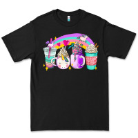 Black unicorn coffee cups Premium Tee - AdoDesignShop