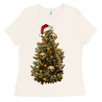 Bone Skeleton merry christmas tree Ladies Tee - RanaPortraitStore