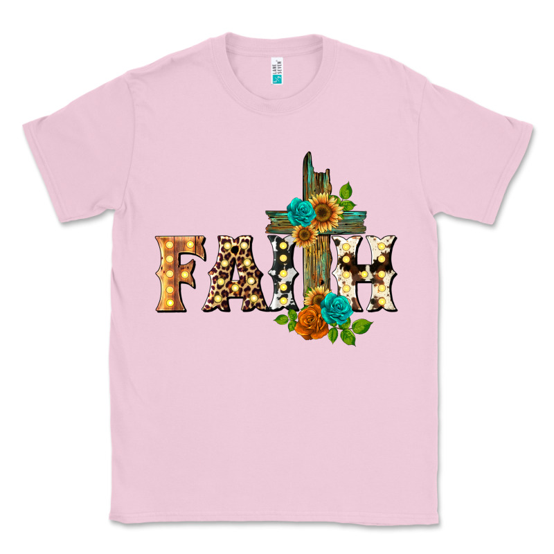 Faith With Cross Classic Tee by BarkalooDesign | Teevron