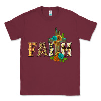 Burgundy faith with cross Classic Tee - BarkalooDesign