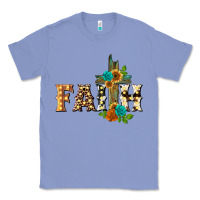 Colony Blue faith with cross Classic Tee - BarkalooDesign