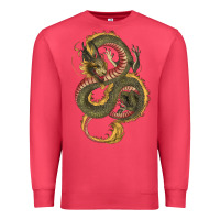 Cardinal green and yellow dragon Premium Sweatshirt - RanaPortraitStore