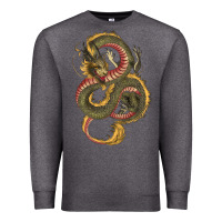 Charcoal Heather green and yellow dragon Premium Sweatshirt - RanaPortraitStore