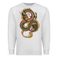 Oatmeal Heather green and yellow dragon Premium Sweatshirt - RanaPortraitStore