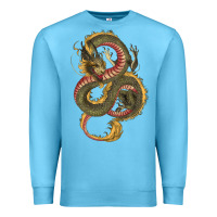 Ocean Blue green and yellow dragon Premium Sweatshirt - RanaPortraitStore