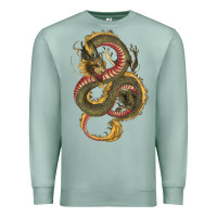 Seafoam green and yellow dragon Premium Sweatshirt - RanaPortraitStore