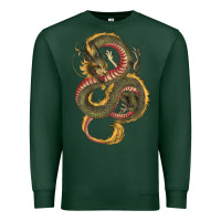 Sports Green green and yellow dragon Premium Sweatshirt - RanaPortraitStore