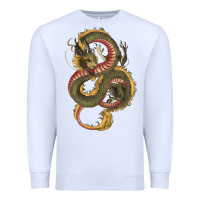 White green and yellow dragon Premium Sweatshirt - RanaPortraitStore