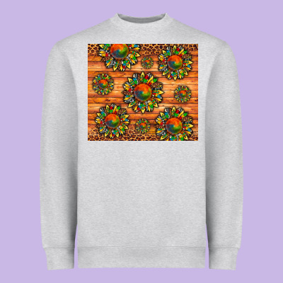Autism Awareness Cowhide Leopard Sunflower Heavyweight Sweatshirt Designed By Artiststas