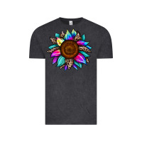 Vintage Black sunflower tie dye Vintage Tee - JahusDesignShop