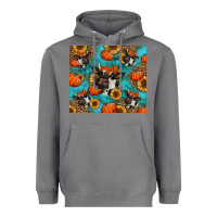 Storm autumn pumpkins holstein cow Heavyweight Hoodie - Jasminsmagicworld