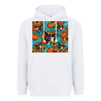 White autumn pumpkins holstein cow Heavyweight Hoodie - Jasminsmagicworld