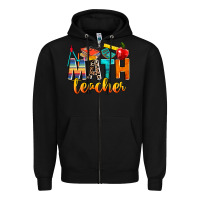 Black math teacher Zipper Hoodie - NancyCooperArtShop