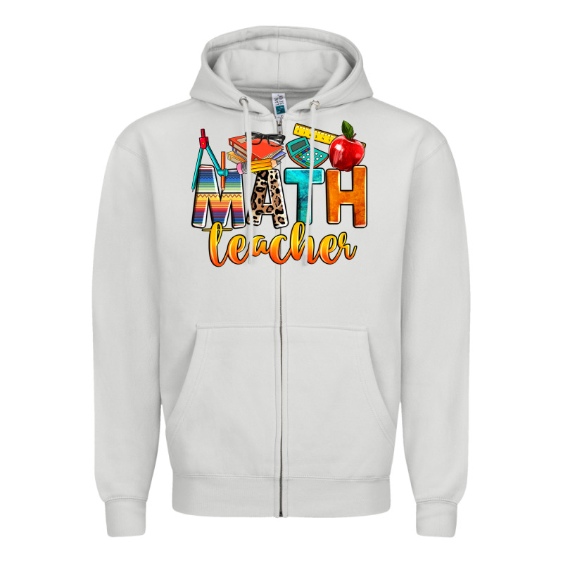 Math Teacher Zipper Hoodie by NancyCooperArtShop | Teevron
