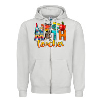 Dove Grey math teacher Zipper Hoodie - NancyCooperArtShop