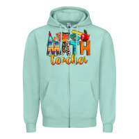 Seafoam math teacher Zipper Hoodie - NancyCooperArtShop