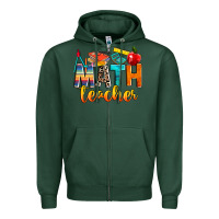 Sports Green math teacher Zipper Hoodie - NancyCooperArtShop