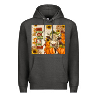 Charcoal Heather fall hay there pumpkin Premium Hoodie - texasbilliewilder