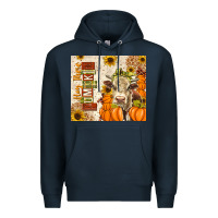 Navy fall hay there pumpkin Premium Hoodie - texasbilliewilder