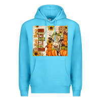 Ocean Blue fall hay there pumpkin Premium Hoodie - texasbilliewilder