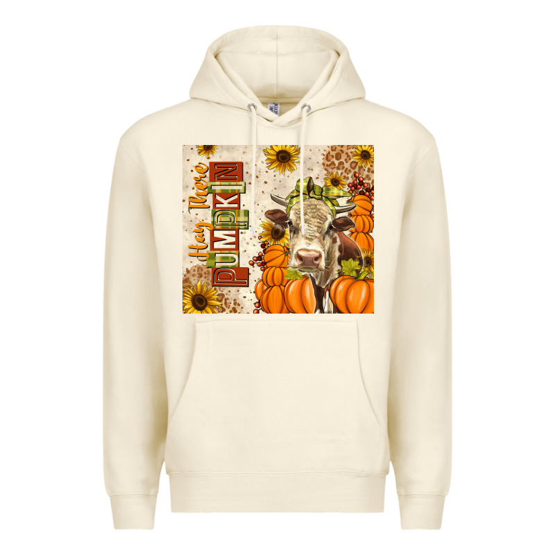 Fall Hay There Pumpkin Premium Hoodie by texasbilliewilder | Teevron