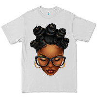 Dove Grey afro woman with bantu knots Premium Tee - texasbilliewilder