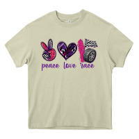 Mossy peace love race Heavy Core Tee - texasbilliewilder