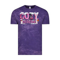 Cloud Purple pink cozy season with snowman ado Vintage Tee - AdoDesignShop