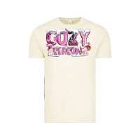 Vintage Arctic pink cozy season with snowman ado Vintage Tee - AdoDesignShop