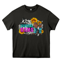 Asphalt cowgirl mama with boots and sunflowers and cowhide Heavy Core Tee - Artiststas