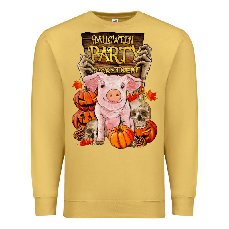 Halloween Party Pig Premium Sweatshirt by RanaPortraitStore | Teevron