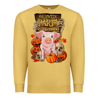 Antique Gold halloween party pig Premium Sweatshirt - RanaPortraitStore