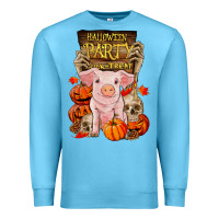Ocean Blue halloween party pig Premium Sweatshirt - RanaPortraitStore