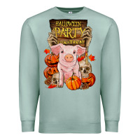 Seafoam halloween party pig Premium Sweatshirt - RanaPortraitStore