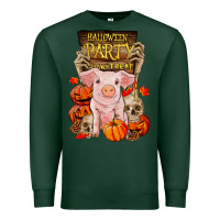 Sports Green halloween party pig Premium Sweatshirt - RanaPortraitStore