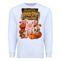 White halloween party pig Premium Sweatshirt - RanaPortraitStore