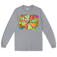 Heather Grey fruit plate Long Sleeve Tee - Jasminsmagicworld