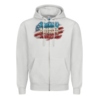 Dove Grey America america Zipper Hoodie - NancyCooperArtShop