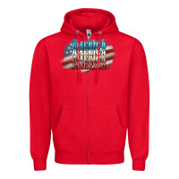 Red America america Zipper Hoodie - NancyCooperArtShop