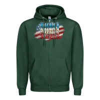 Sports Green America america Zipper Hoodie - NancyCooperArtShop