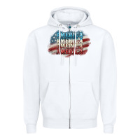 White America america Zipper Hoodie - NancyCooperArtShop