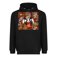 Black Christmas baby cow hot cocoa Heavyweight Hoodie - Jasminsmagicworld